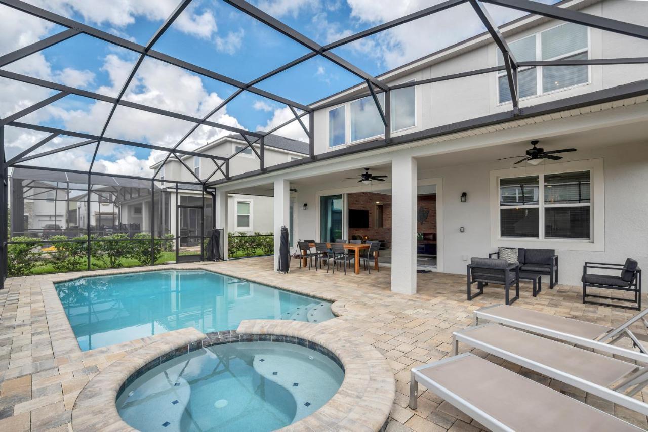 Modern Villa Wprivate Pool&Spa, Free Water Park Orlando Exteriör bild